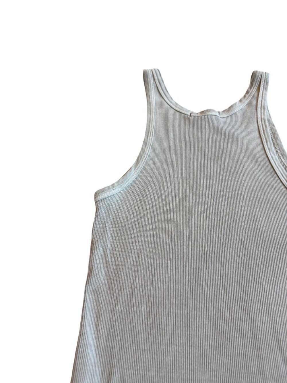 AMO Beige Ribbed Tank Top - Picture 9 of 14